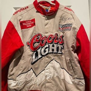 VTG Sterling Martin Coors Light Racing Jacket Men Size L Jeff Hamilton